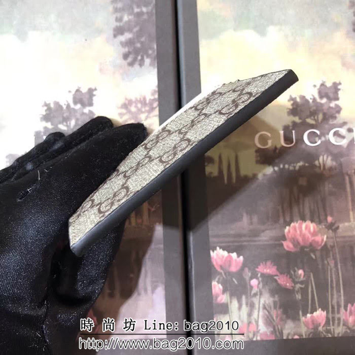 GUCCI古馳 原單 中性款 經典印花卡包名片夾 524787 啡PVC棕皮 WTG1351